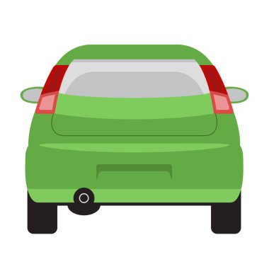 Minivan arka görünümü.