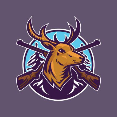 Tüfekli geyik kafası.