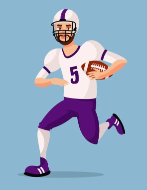 Koşan Amerikalı futbolcu.