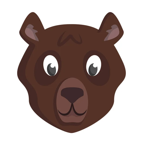 Oso vista frontal. — Vector de stock