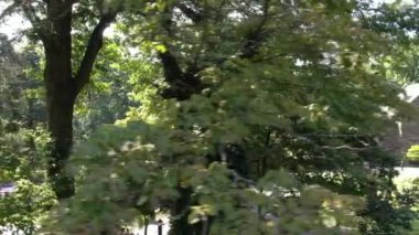 Yukarıdan manzara. Parkın yeri Ridley Creek Eyalet Parkı, Pennsylvania, ABD. Eski Kale.