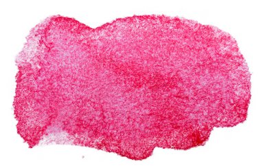 Pembe suluboya lekesi, beyaz arkaplanda izole edilmiş doku.