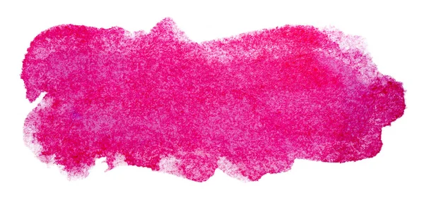 Mancha Aquarela Rosa Textura Isolada Fundo Branco — Fotografia de Stock