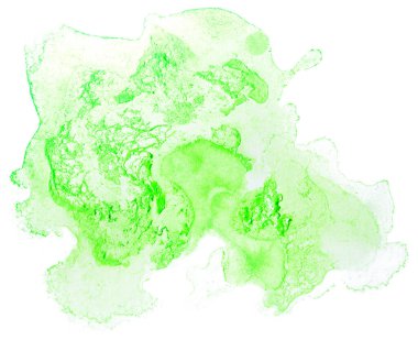 Yeşil suluboya boya elementi