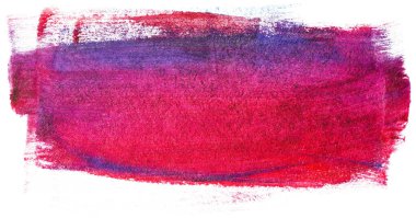 Beyaz arkaplanda kırmızı suluboya leke pankart ögesi