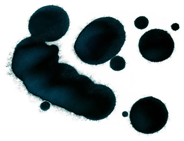 Dark Drops Watercolor Stain Element — Stock Photo, Image