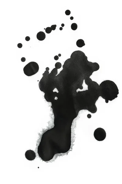 Dark Drops Watercolor Stain Element — Stock Photo, Image