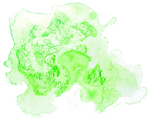 Verde Acuarela Mancha Elemento —  Fotos de Stock