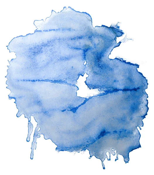 Azul Aquarela Mancha Elemento — Fotografia de Stock