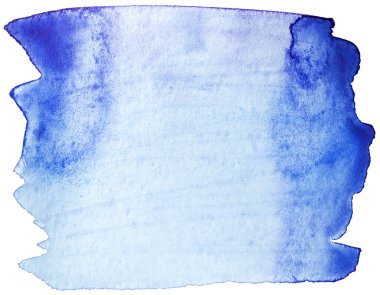 Beyaz arkaplanda mavi suluboya leke pankart ögesi