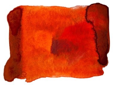 Beyaz arkaplanda kırmızı suluboya leke pankart ögesi