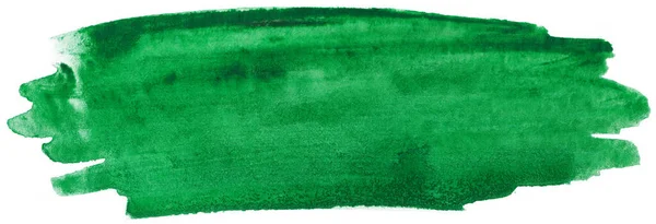 Éléments Bannière Teinture Aquarelle Verte Sur Fond Blanc — Photo