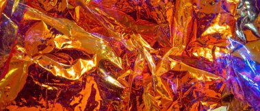 Sanal arkaplan. Parlak kırmızı renkte yanardöner filmin gerçek dokusu.