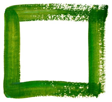 suluboya dikdörtgen beyaz arkaplan üzerinde yeşil