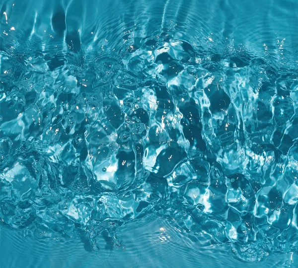 Leuchtend Blauer Hintergrund Wellen Wasserblasen Bewegung — Stockfoto