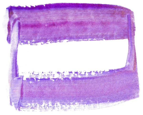 Aquarell Rechteck Lila Auf Weißem Hintergrund — Stockfoto