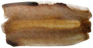 Suluboya lekeli pankart dokusu. Kahverengi leke