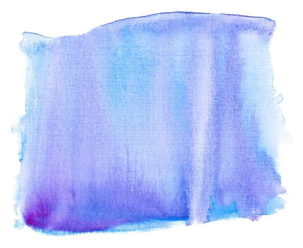 Aquarelle Rectangle Aquarelle Tache Bleu Sur Fond Blanc Isolé — Photo