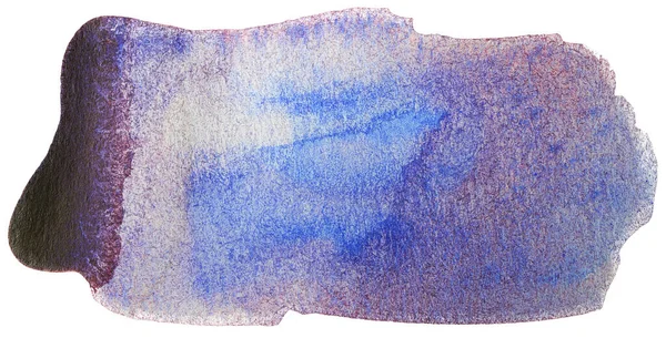 Teinture Aquarelle Texture Bleue Dessinée Main — Photo