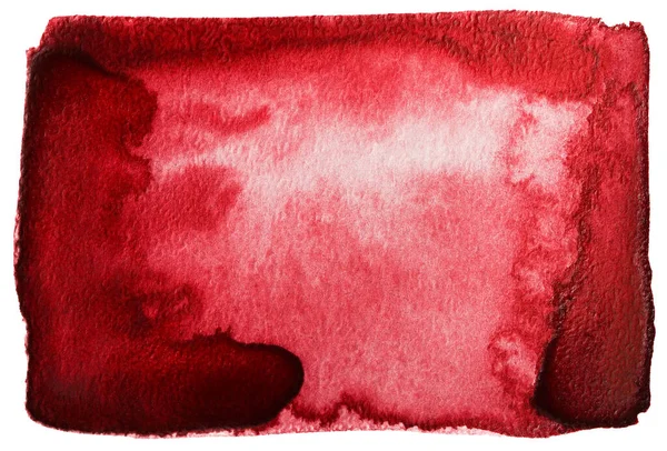 Watercolor Blot Banner Rectangular Red — Stock Photo, Image