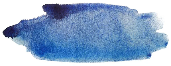 Teinture Aquarelle Texture Bleue Dessinée Main — Photo