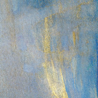 Grunge suluboya arka plan üzerinde kağıt lekeleri ile parlak mavi boya.