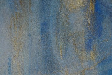 Grunge suluboya arka plan üzerinde kağıt lekeleri ile parlak mavi boya.