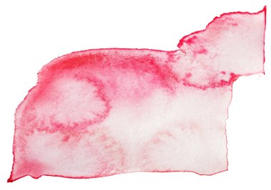 Beyaz arkaplan izole öge üzerindeki suluboya leke