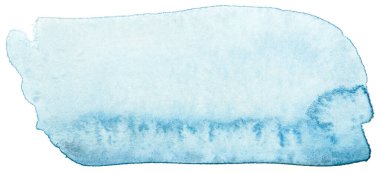 Beyaz arkaplandaki suluboya lekesi mavi