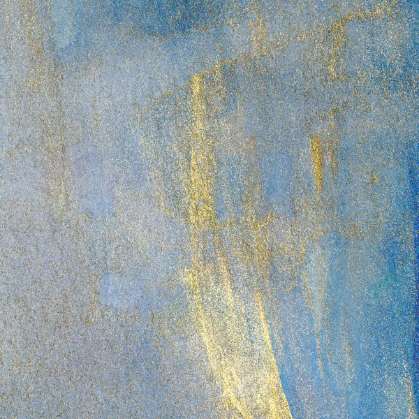 Grunge suluboya arka plan üzerinde kağıt lekeleri ile parlak mavi boya.