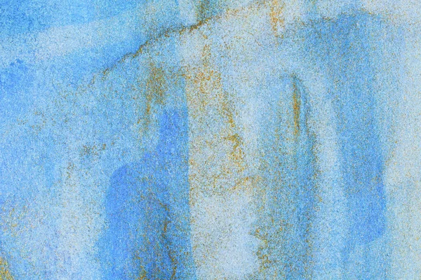 Grunge suluboya arka plan üzerinde kağıt lekeleri ile parlak mavi boya.
