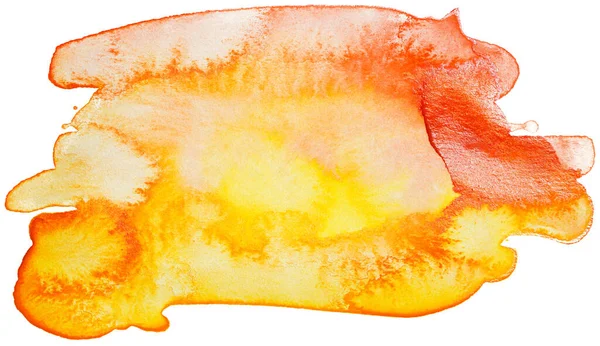 Turuncu suluboya lekeli kırmızı arka plan. Beyazın Üzerinde Leke.