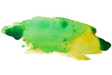 yeşil sarı suluboya lekesi