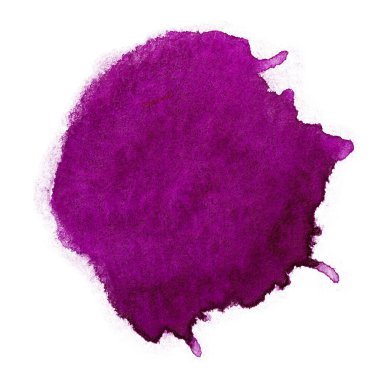 Beyaz üzerine suluboya boya lekesi. Elle çizilmiş element, fotoğrafçılık dokusu kağıda boya sıçratıyor. metin için arkaplan