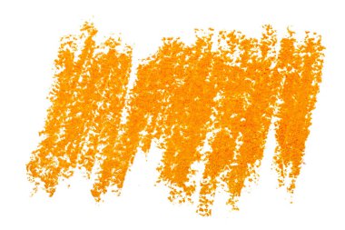 Kalem dokusu turuncu arkaplan kömür grafikleri. Beyaz arkaplana izole edilmiş pastel boya lekesi. Poster, kart, afiş, el ilanları, davetiye, broşür, satış için tasarım şablonu.