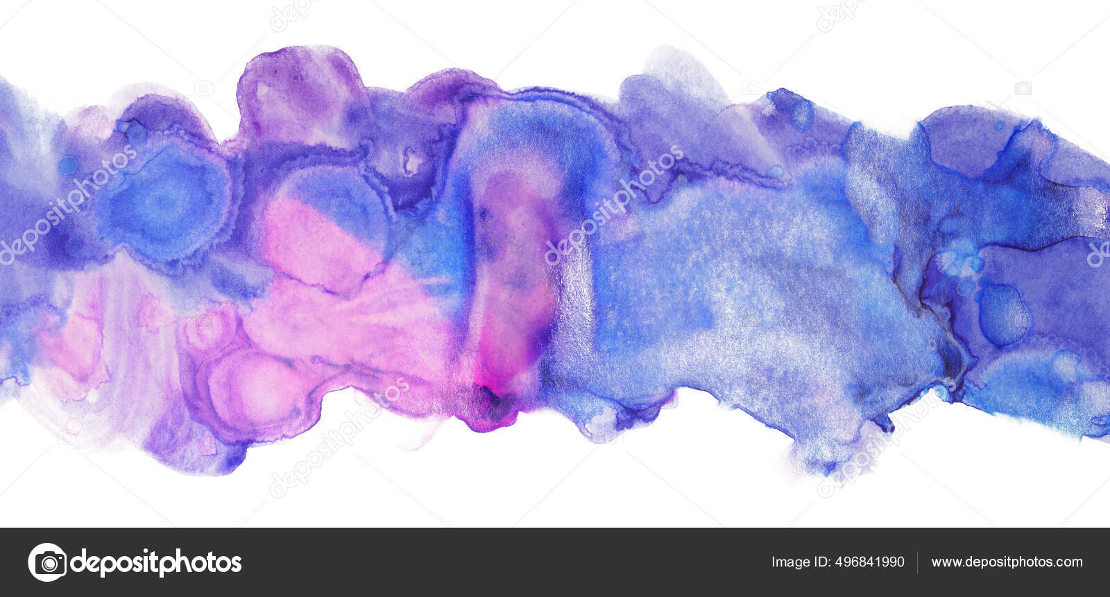 Watercolor Stripe Blue Magenta Texture Abstract Line Place Text