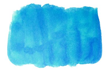 Beyaz arkaplan üzerindeki kağıt desenli mavi leke izole edildi