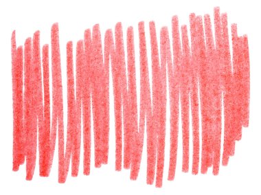 Kağıt üzerinde kırmızı renkli işaret, desenli çizgi.