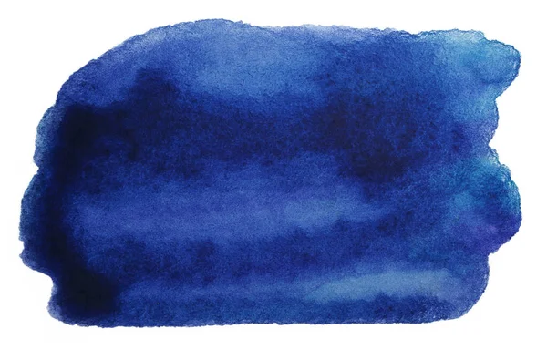 Macchia Acquerello Blu Scuro Profondo — Foto Stock