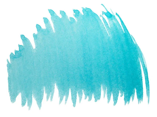 Bordes Irregulares Azules Rasgados Acuarela Azul Mancha Dibujada Mano — Foto de Stock