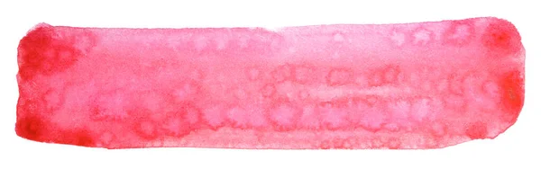 Macchia Acquerello Rosso Con Acqua Vernice Texture Sfondo Bianco Isolato — Foto Stock
