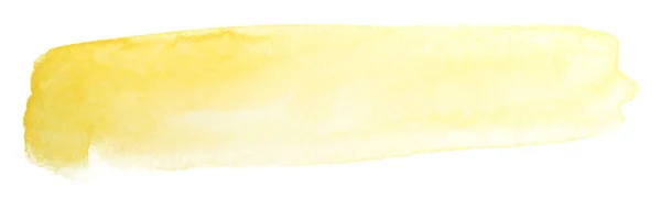 Жовта Пляма Акварельна Пляма Білому Фоні Ізольована — стокове фото