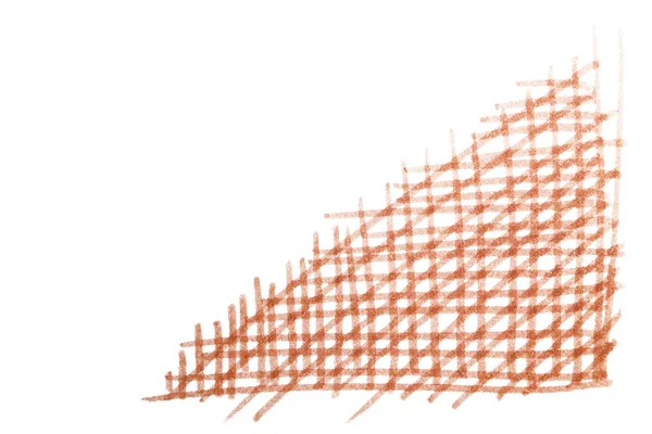 Markör Brun Konsistens Vit Bakgrund Isolerad Randigt Hörn Triangel — Stockfoto