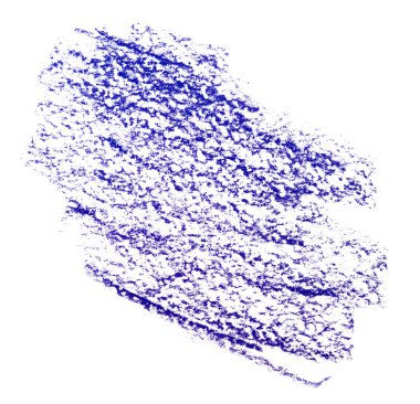 Kalem dokusu, kağıt üzerinde mavi boya kalemleri