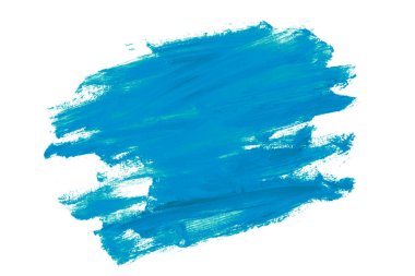 Elle çizilmiş kağıtta mavi boya lekesi