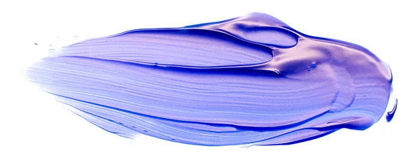 Жирное Пятно Рельефом Голубой Акриловой Пятно Белом Фоне — стоковое фото