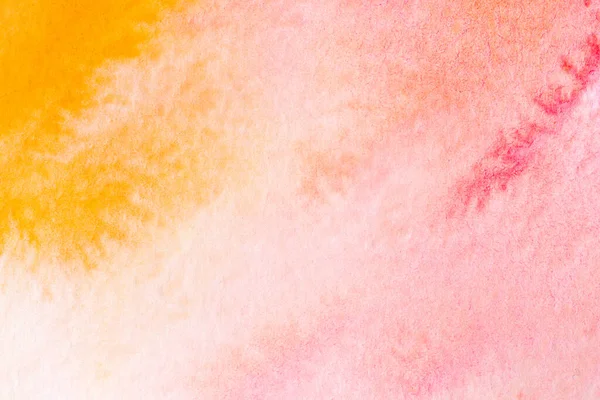 黄色の赤の美しいテクスチャ水彩テクスチャの背景 — ストック写真