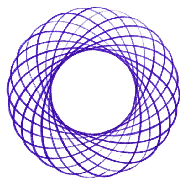 多くの円や複雑な幾何学的図形を描いています 放射状のデザインイメージ 多くの円を示す画像 — ストック写真