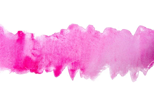 Faixa Aquarela Rosa Linha Desenhada Mão Listra Abstrata Sob Design — Fotografia de Stock