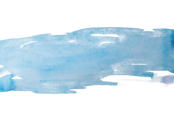 Blauwe Abstracte Strook Aquarel Textuur Met Hand Getekend Schilderen — Stockfoto